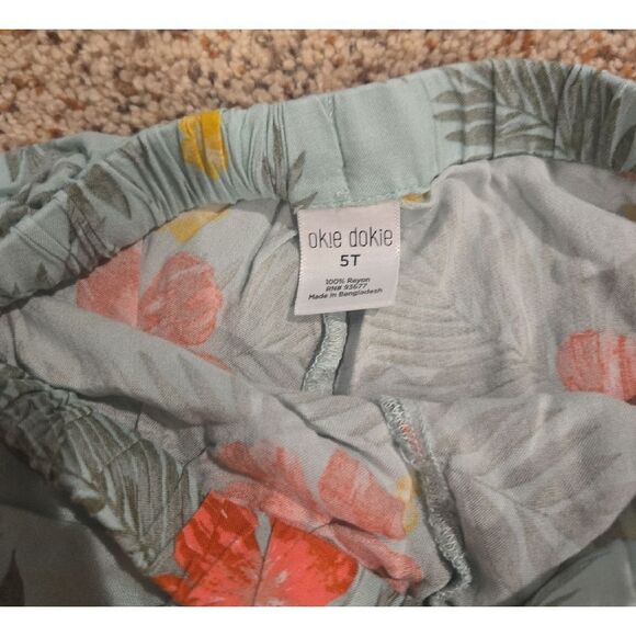 Okie Dokie Tropical Floral Set in Blue and Pink 5t - Picture 3 of 9
